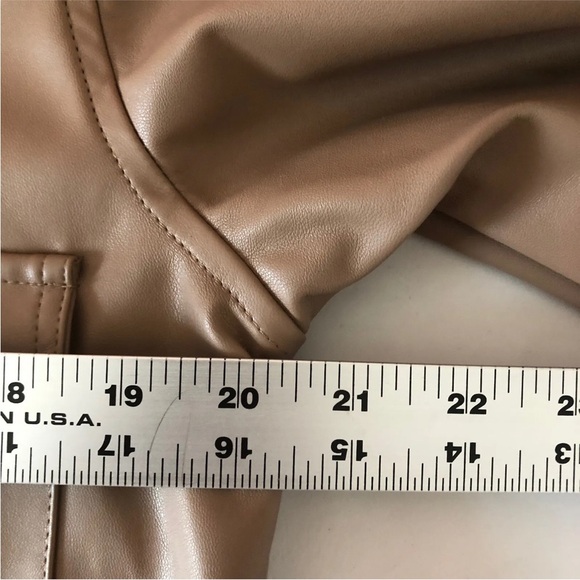 Easel Women’s Faux Leather Duster Shirt Jacket Shacket Small Boho Trench Coat - Picture 11 of 16